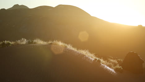 sunset over the valley fields