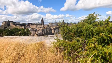 panoramic view of edinburgh castle and surroundings