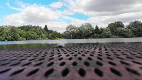 time lapse light and shadow on a green english park