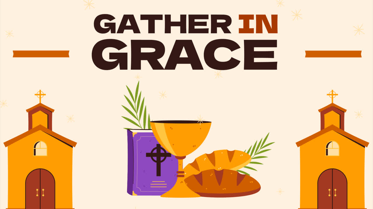 일요일 서비스 템플릿 디자인의 모션 그래픽