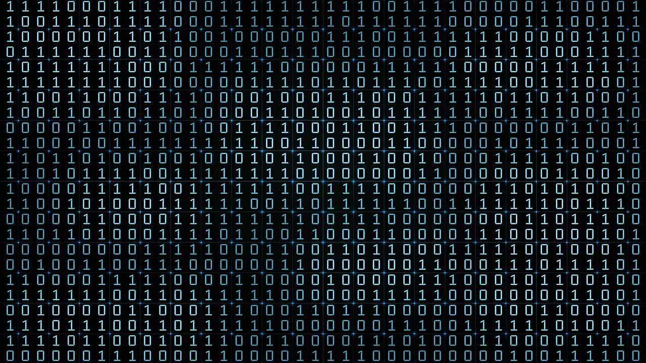 Binary code in the future digital abstract background