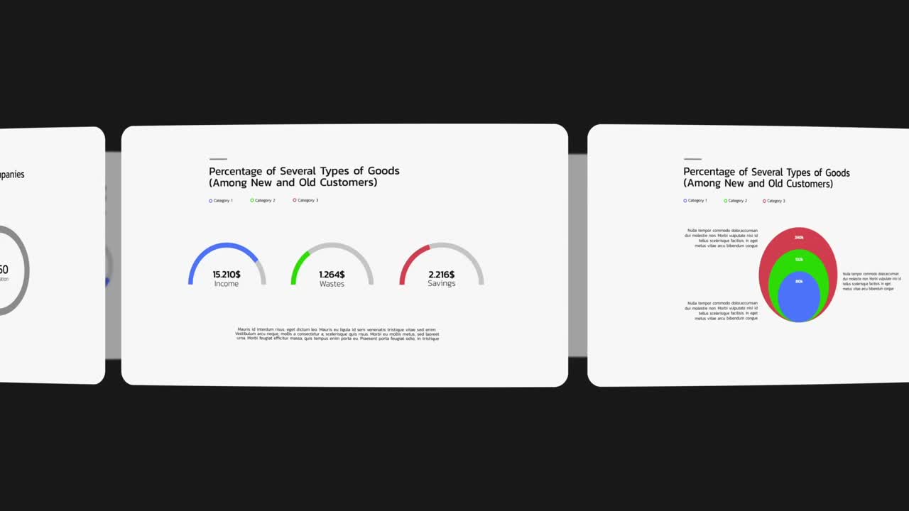 Animated Pie Chart Infographics for Business Data Presentation