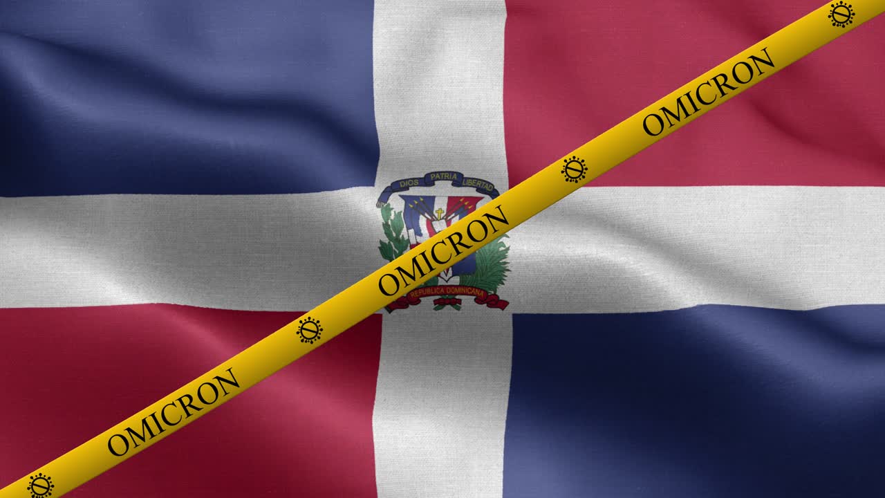 오미크론 변종과 도미니카 공화국 발의 금지 줄무