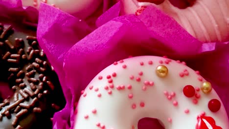 gift box with delicious homemade donuts.