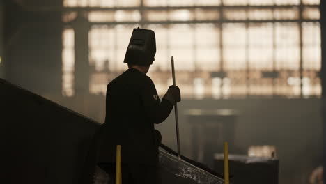 industrial welder at work