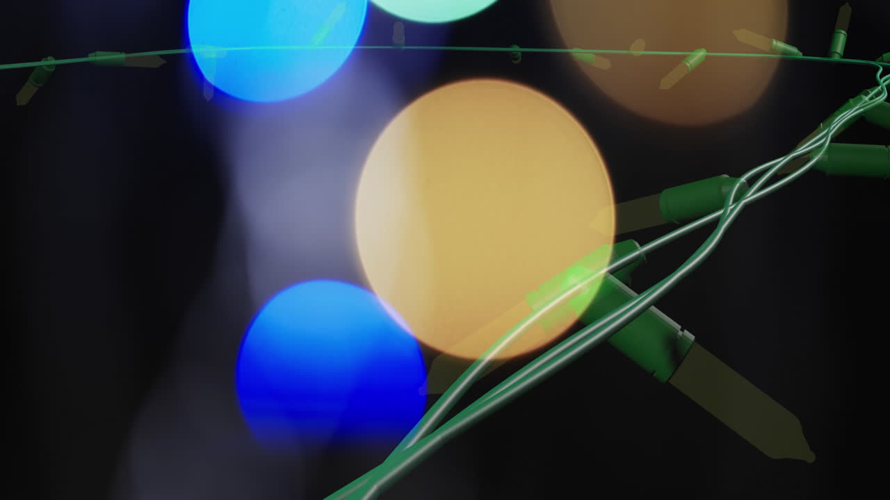 밝은 배경의 반점 위에 박이는 요정 불빛의 애니메이션