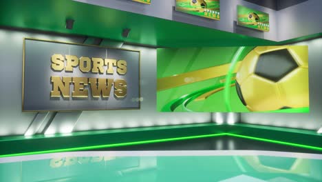 sports news studio set