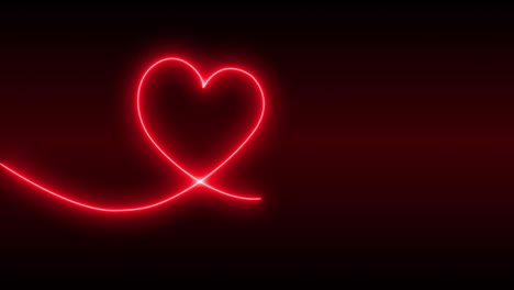 Animation-of-a-red-neon-light-forming-a-heart-and-writing-the-word-love-on-a-black-background