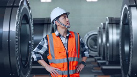 ingeniero en una instalación de fabricación