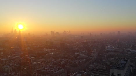 stunning sunset over london cityscape