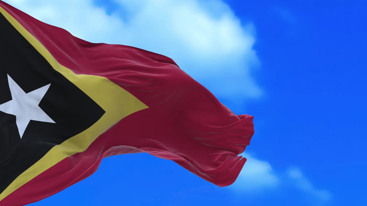 Loop continuo della bandiera di Timor Est