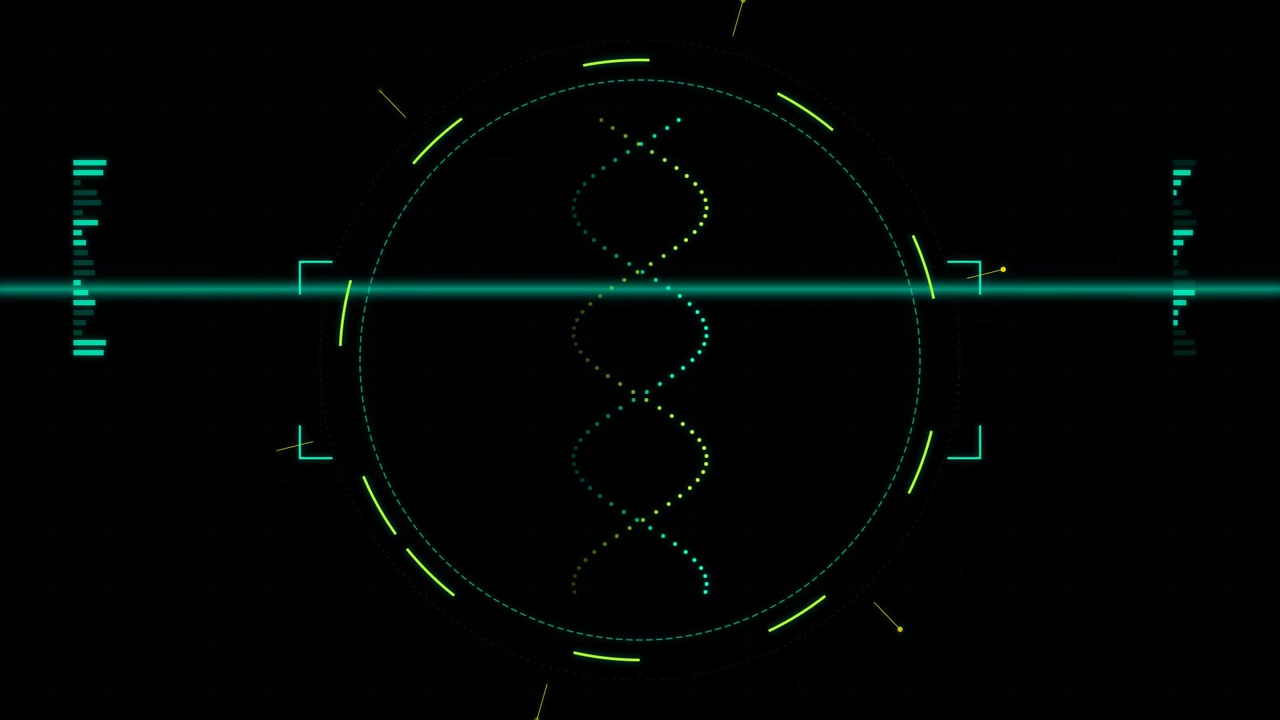 Digital DNA Helix Scanning Interface Animation