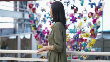 smiling woman in a shopping mall