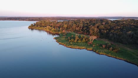 river landscape at twilight