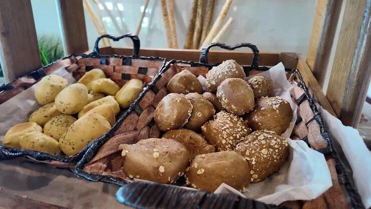 Assorted Breads in Baskets