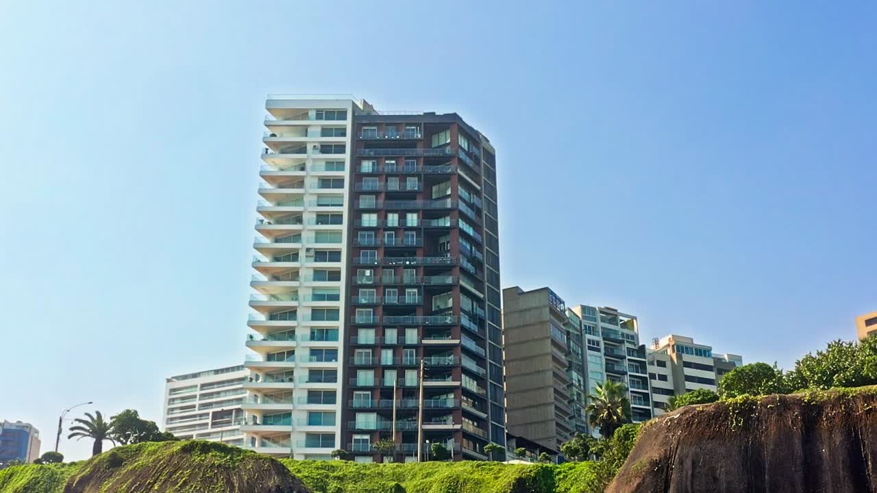Luxury oceanfront apartments in Miraflores, Lima, Peru, near the Pacific and greenery