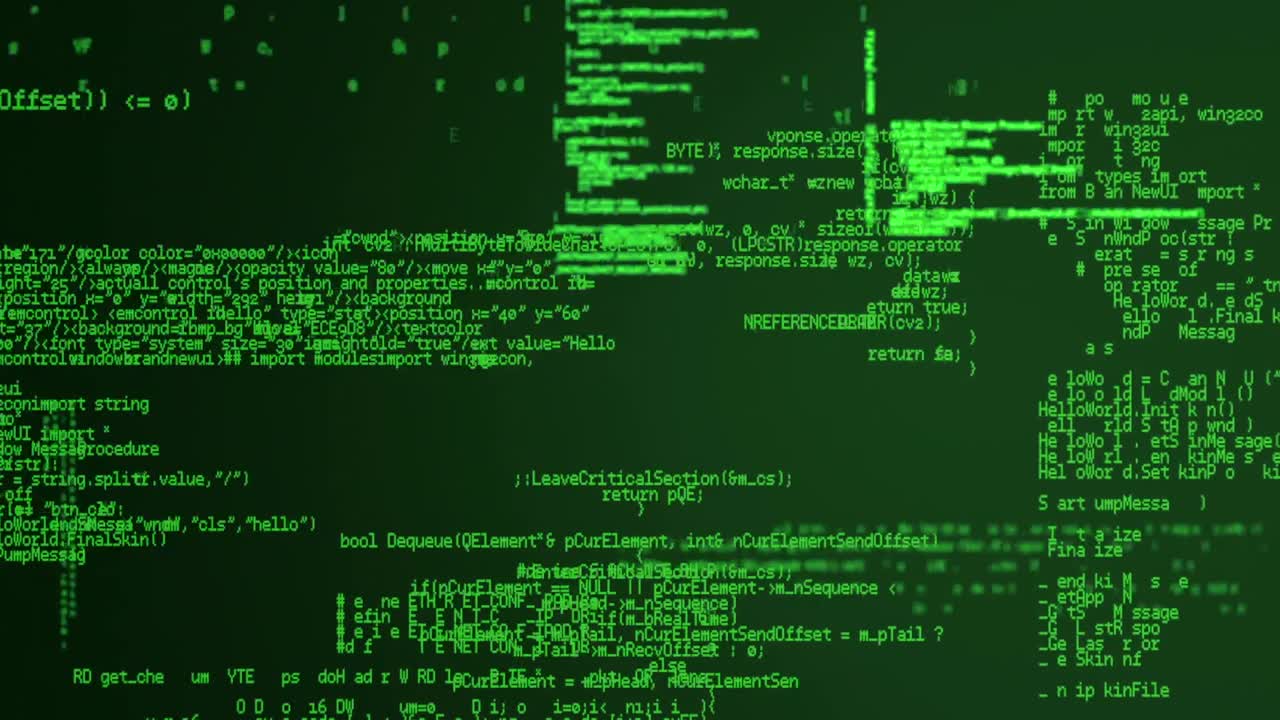 Digital animation of matrix