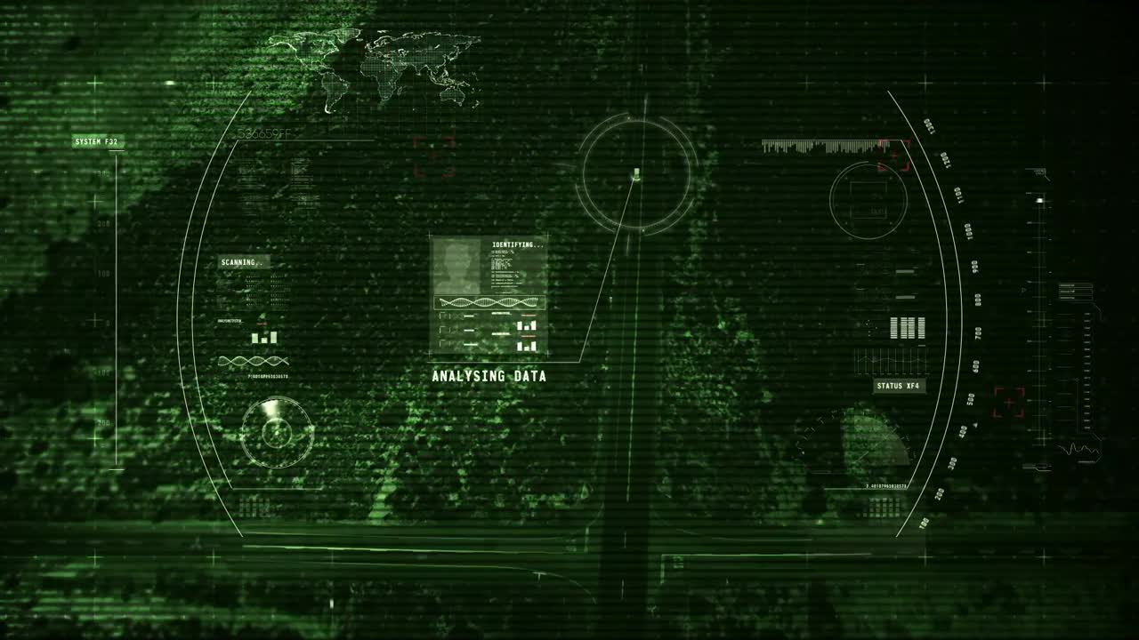 Digital composite video of ariel target