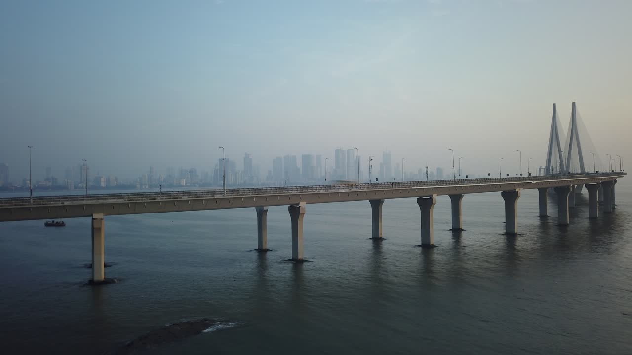 Bandra worli sealink bridge and mahim bay