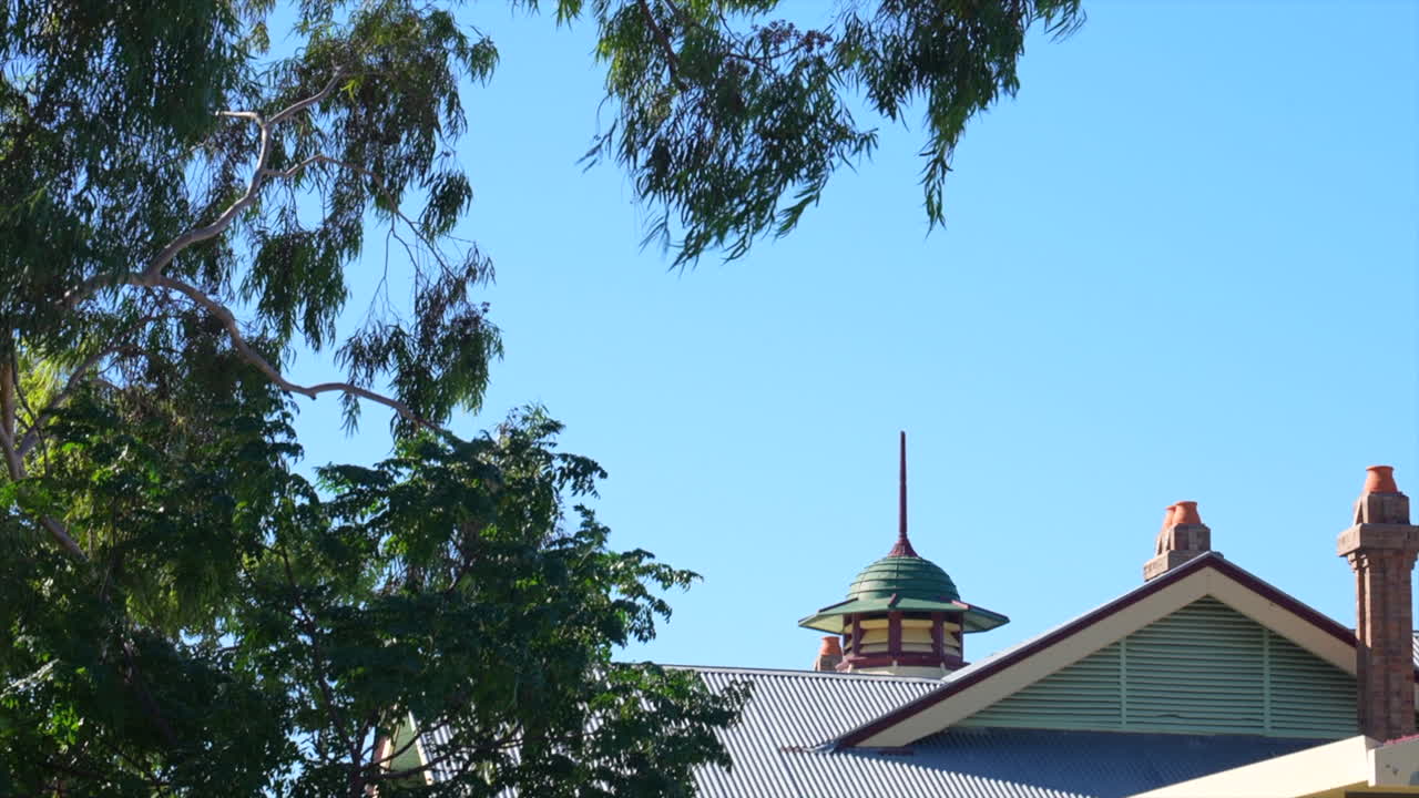 Roof top of an old historical building in Bourke, NSW Australia