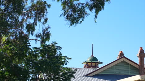 roof top of an old historical building in bourke, nsw australia