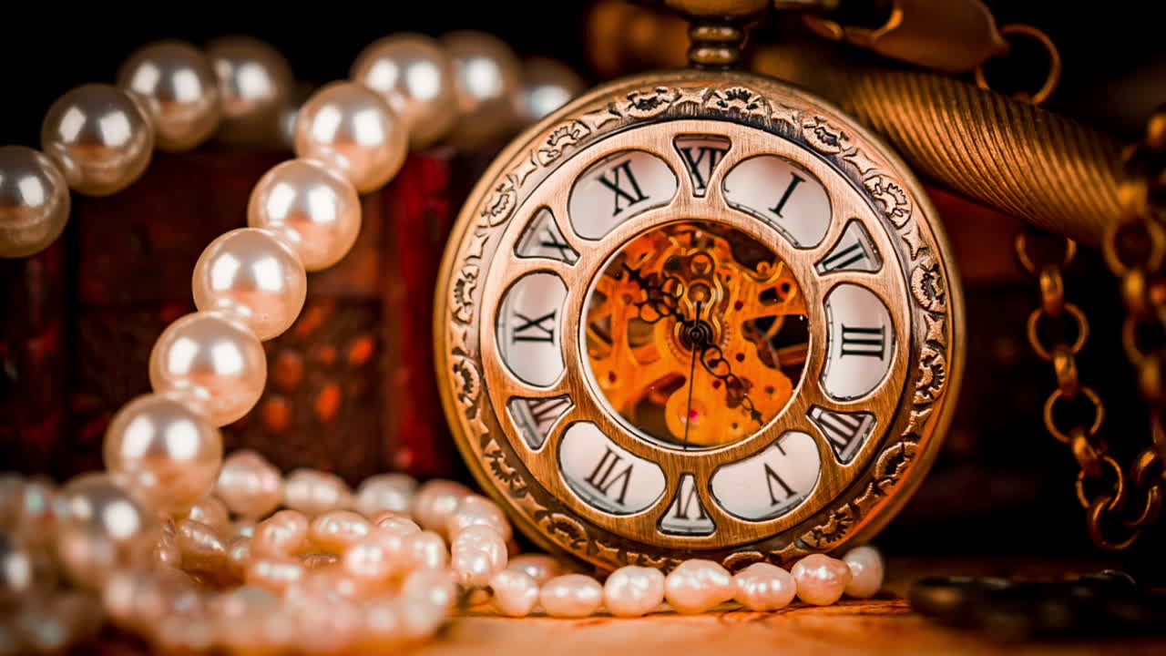 старинные антикварные карманные часы.