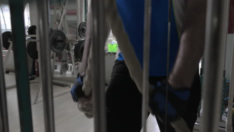 weight exercising in the gym
