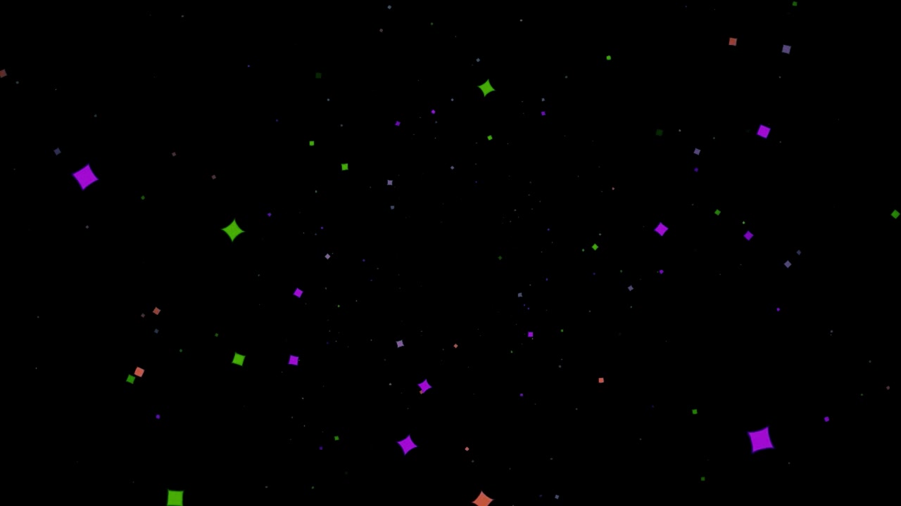 Sfondo animato astratto con forme geometriche colorate fluttuanti