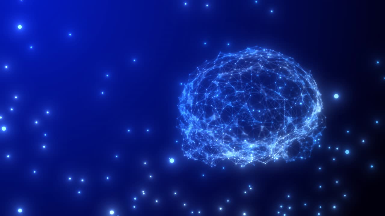 Concept of Big Data and Deep Learning Modern Technology. Futuristic Cyber Technology Innovations. AI Artificial intelligence digital brain animation