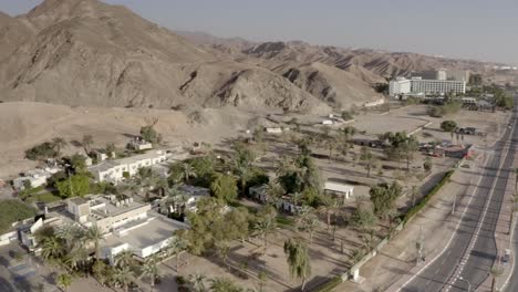 aerial view of red sea coastal resort town