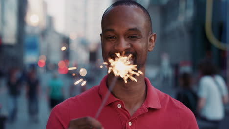 Slow-Motion-Portrait-of-african-american-man