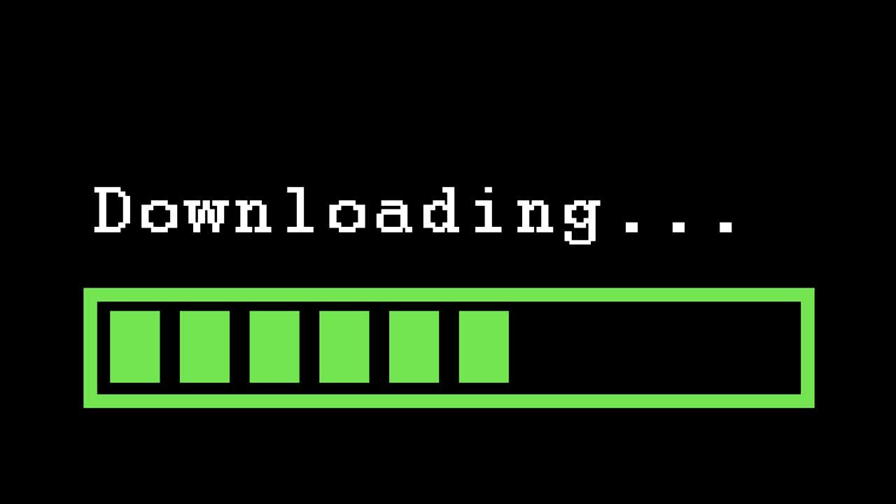 downloading infographic with progress bar