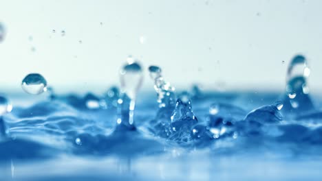 rain water drops falling in super slow motion.