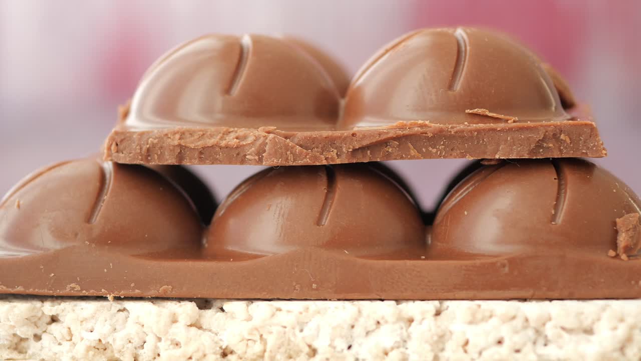 Close-up of a Stacked Chocolate Bar