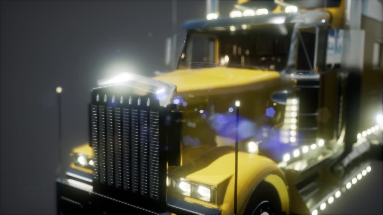 밝은 미국 트럭 트랙