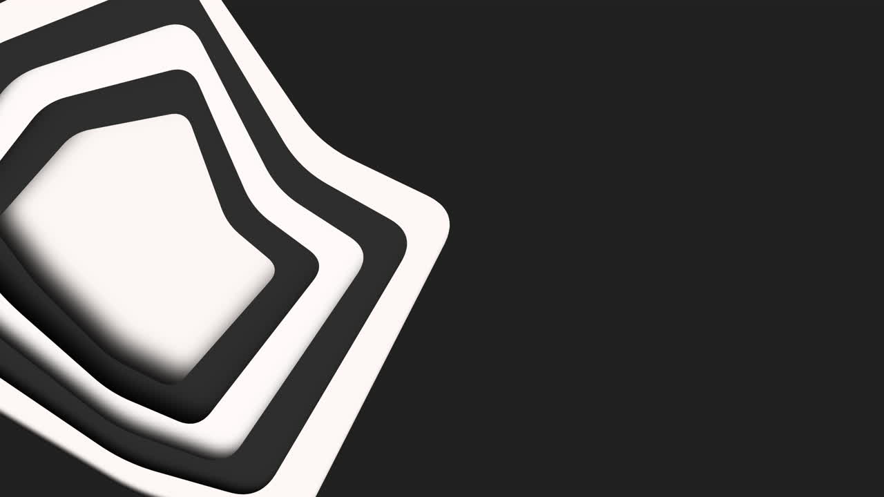 escudo geométrico blanco y negro con bordes dentados y punta afilada