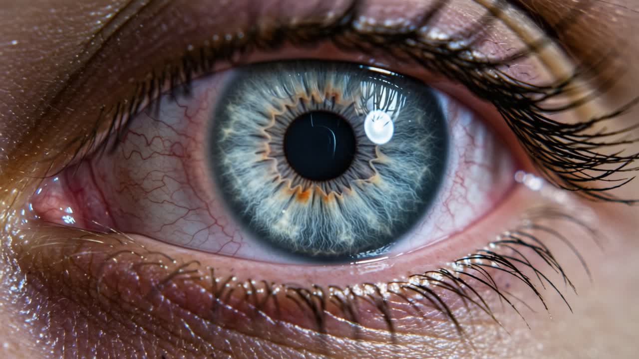 A Detailed Close-Up of a Human Eye Showcasing Unique Patterns, Textures, and Colorations in the Iris, Highlighting Intricate Biological Features and Fascinating Visuals