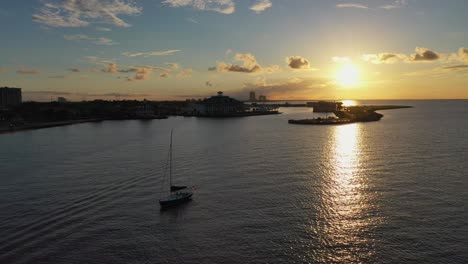 new orleans lakefront inlet at sunset