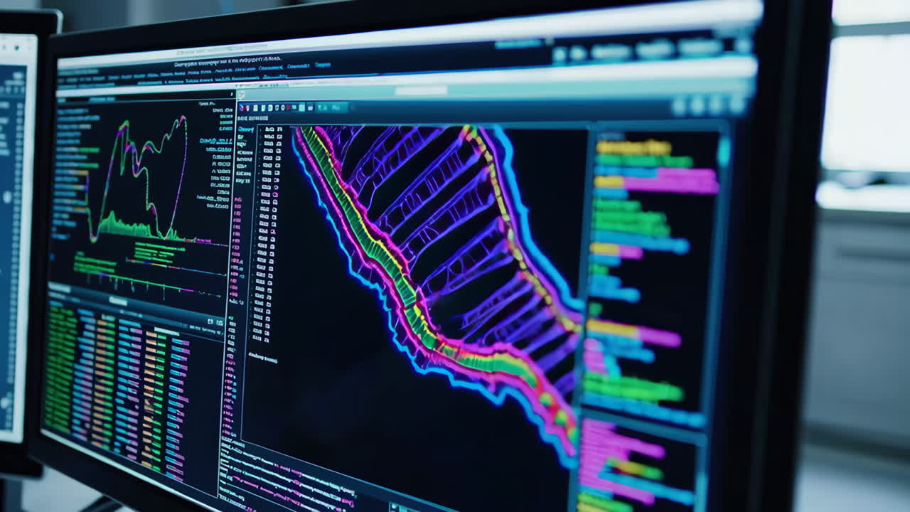 현대적 인 실험실 에서 일 하는 과학자 들