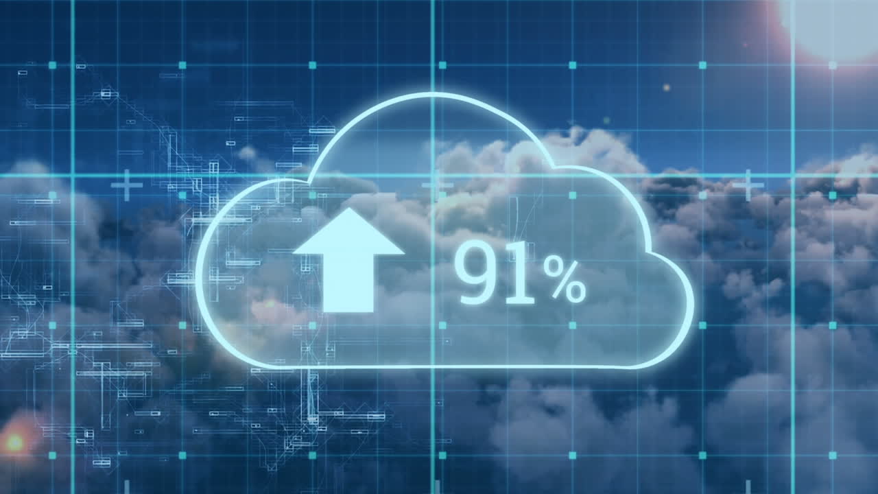 진행 구름과 사각형 패턴을 업로드