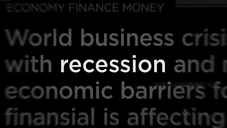 Headline titles media with recession economy crisis seamless loop