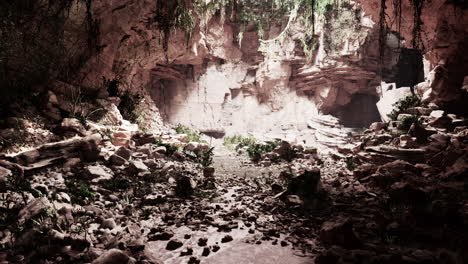 stunning ancient cave in the tropical forest