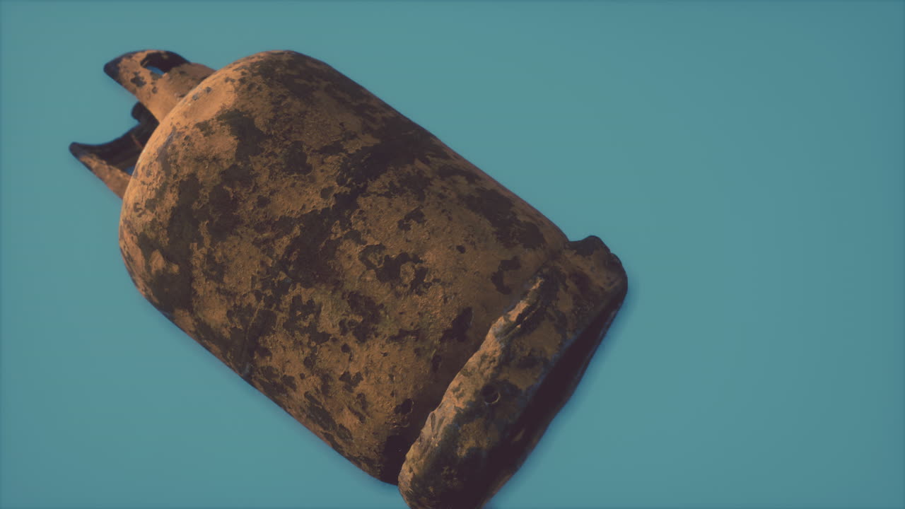 위험 오래된 녹화 된 가스 컨테이너