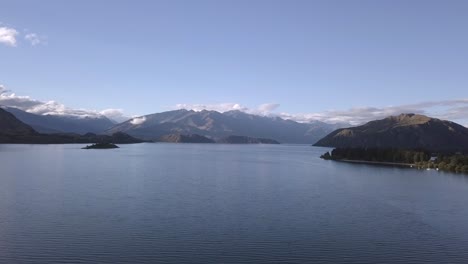 aerial view of lake at wanaka, new zealand