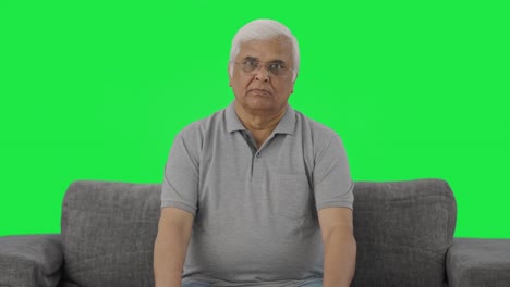 Indian-old-man-looking-at-the-camera-Green-screen