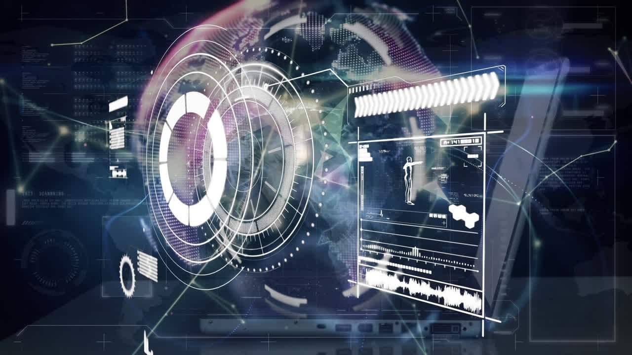 Animation of scope scanning and data processing