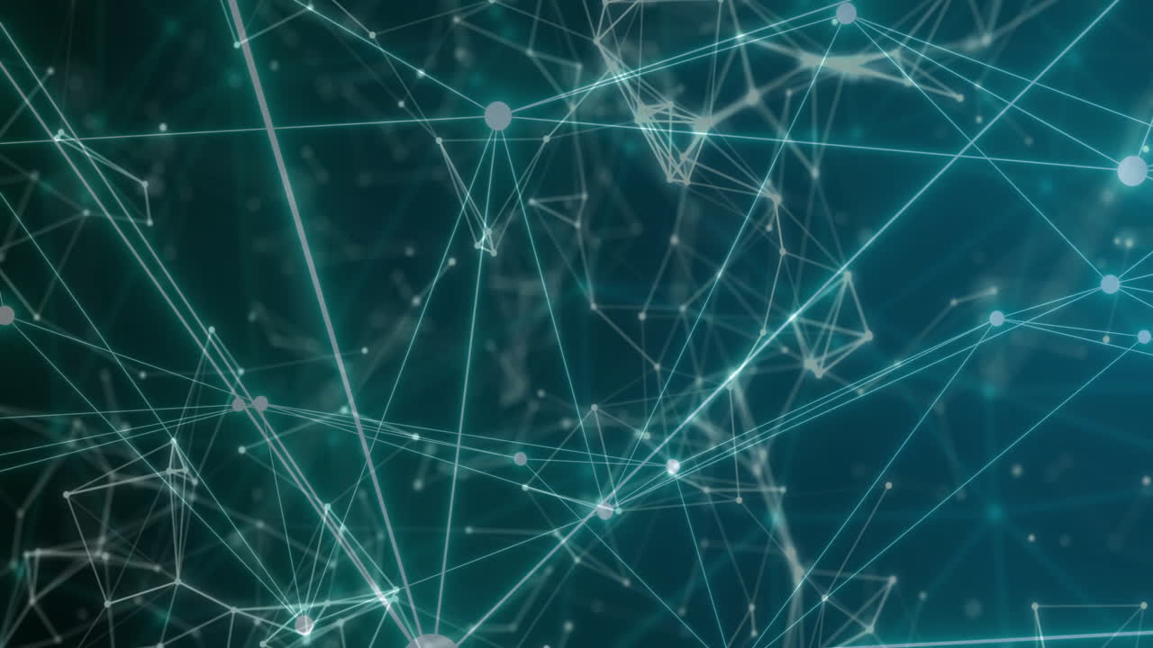 animación de la red de conexiones en todo el mundo sobre un fondo oscuro