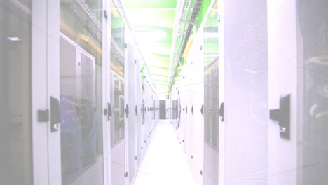 animación de la red de conexiones a través de servidores informáticos