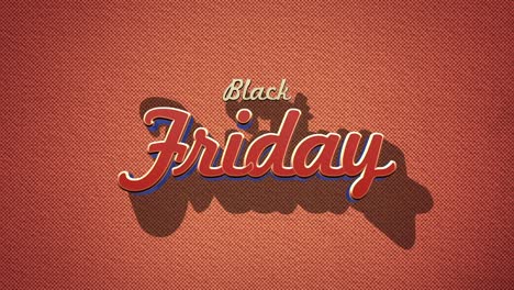 retro black friday text in 80s style on a orange grunge texture