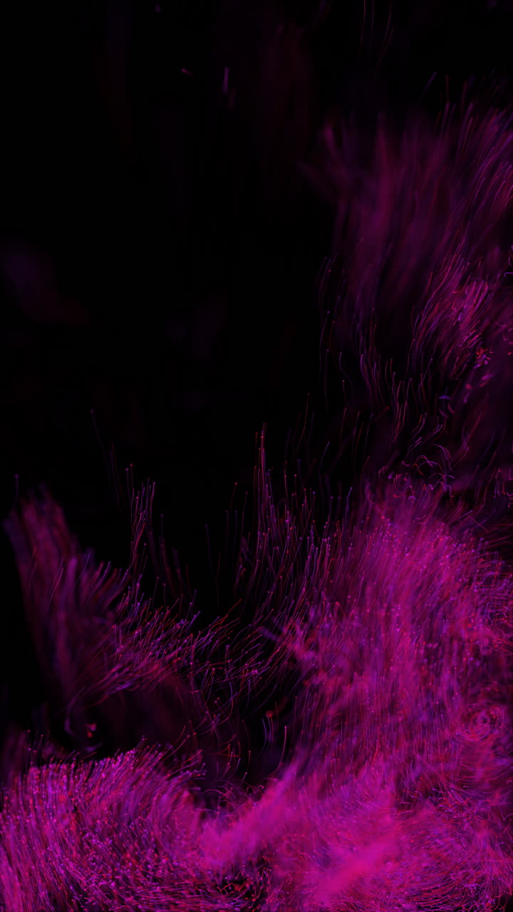 Looped Abstract Fluid Particles Optical Fiber Flow